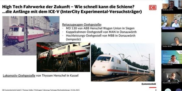 Schienengespräch „High Tec Fahrwerke der Zukunft – wie schnell kann die Schiene?“ jetzt online
